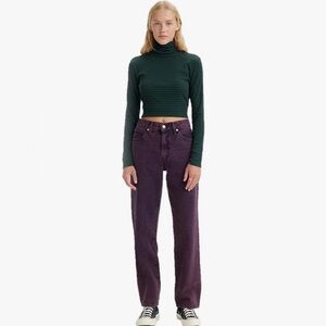 NWT Levi’s Women’s Baggy Fit Denim Jeans Purple 32 14